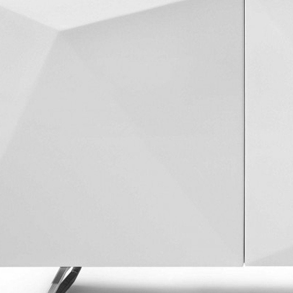 94" White Glass Solid Console Table HomeRoots