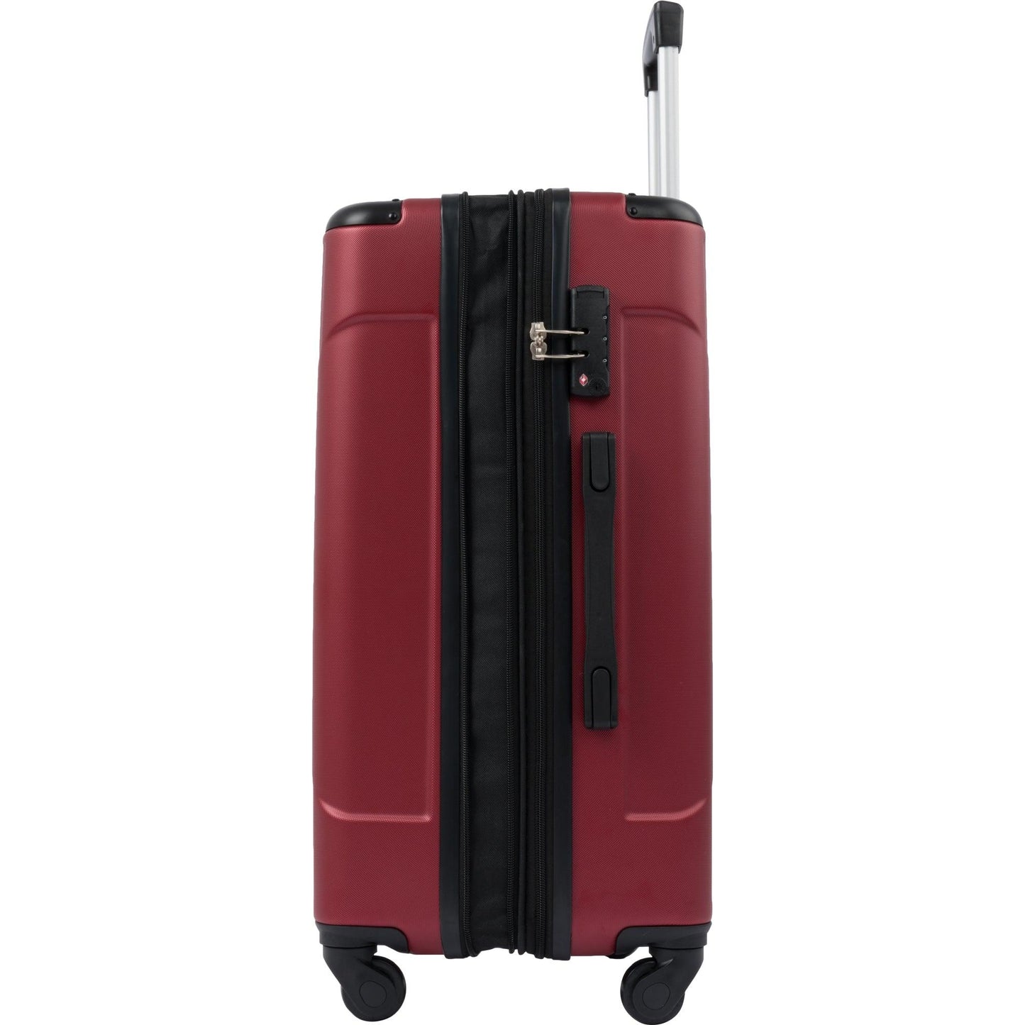 Hardshell Luggage Spinner Suitcase with TSA Lock Lightweight Expandable 24'' (Single Luggage) Red + ABS + 24 Inch - FurniFindUSA