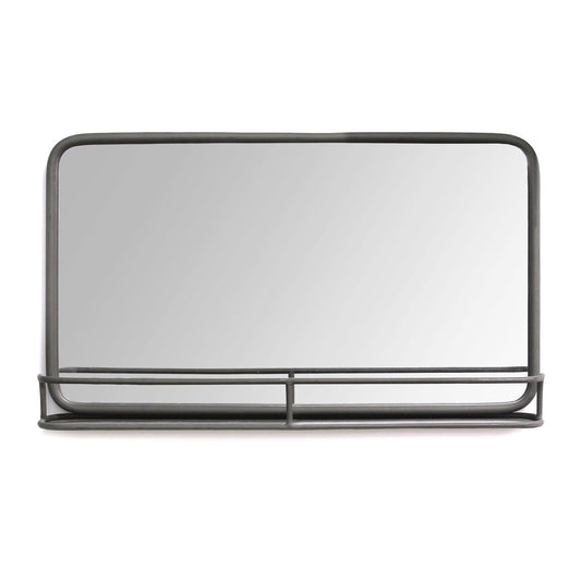 14" Gunmetal Bathroom Over Vanity Metal Mirror