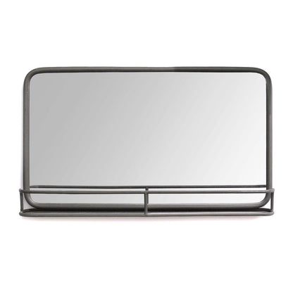 14" Gunmetal Bathroom Over Vanity Metal Mirror - FurniFindUSA