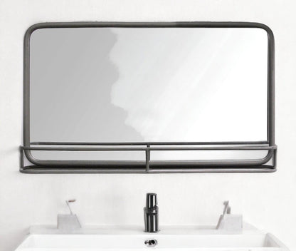 14" Gunmetal Bathroom Over Vanity Metal Mirror - FurniFindUSA