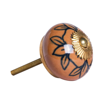 1.5" X 1.5" X 1.5" Orange Gold And Black  Knobs 8 Pack HomeRoots