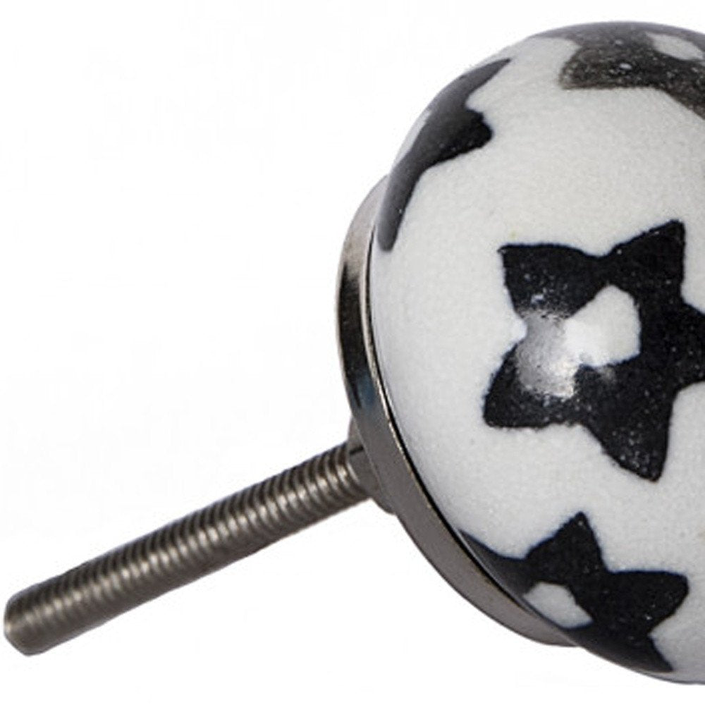 1.5" X 1.5" X 1.5" White Silver And Gray Knobs 8 Pack HomeRoots