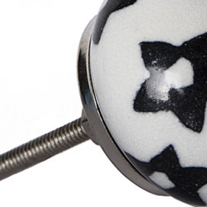 1.5" X 1.5" X 1.5" White Silver And Gray Knobs 8 Pack HomeRoots