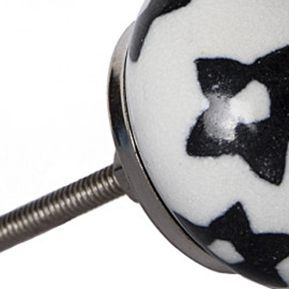 1.5" X 1.5" X 1.5" White Silver And Gray Knobs 8 Pack HomeRoots