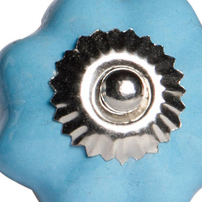 1.5" X 1.5" X 1.5" Glossy Navy And Silver  Knobs 8 Pack HomeRoots