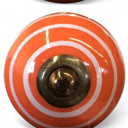 1.5" X 1.5" X 1.5" Bronze White And Orange  Knobs 8 Pack HomeRoots