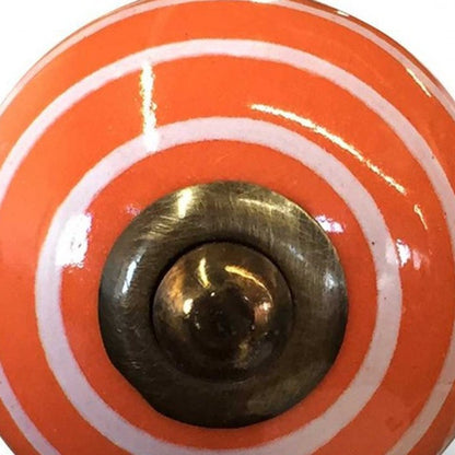 1.5" X 1.5" X 1.5" Bronze White And Orange  Knobs 8 Pack HomeRoots