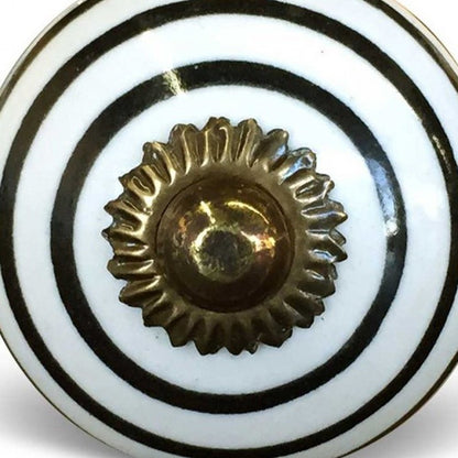 1.5" X 1.5" X 1.5" Hues Of Bronze White And Black  Knobs 8 Pack HomeRoots