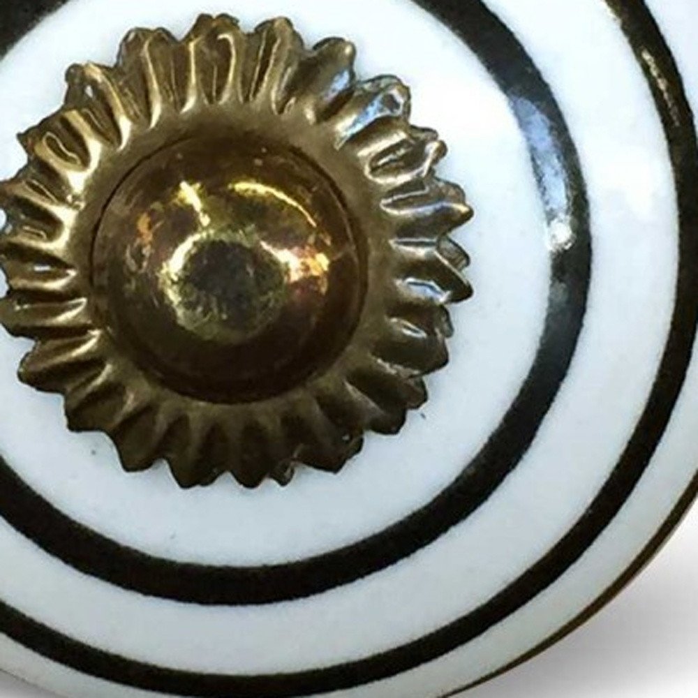 1.5" X 1.5" X 1.5" Hues Of Bronze White And Black  Knobs 8 Pack HomeRoots
