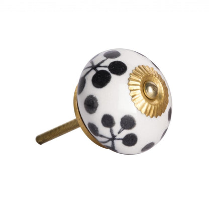 1.5" X 1.5" X 1.5" White Black And Yellow  Knobs 12 Pack HomeRoots