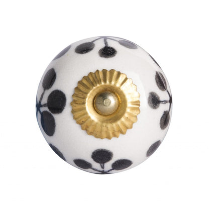 1.5" X 1.5" X 1.5" White Black And Yellow  Knobs 12 Pack HomeRoots