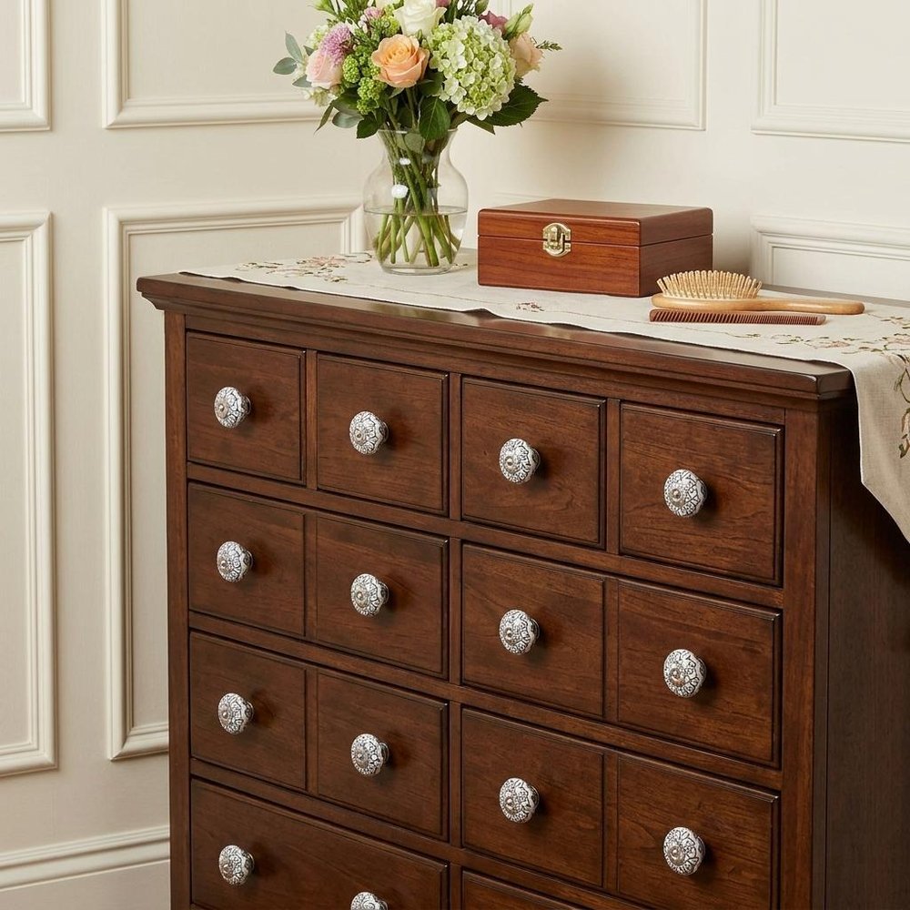 1.5" X 1.5" X 1.5" Black Gray And Silver  Knobs 12 Pack — view 7