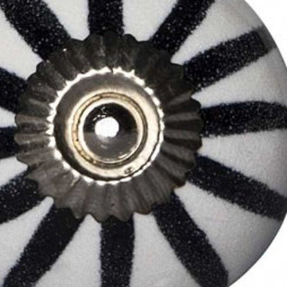 1.5" X 1.5" X 1.5" White Black And Silver  Knobs 12 Pack HomeRoots