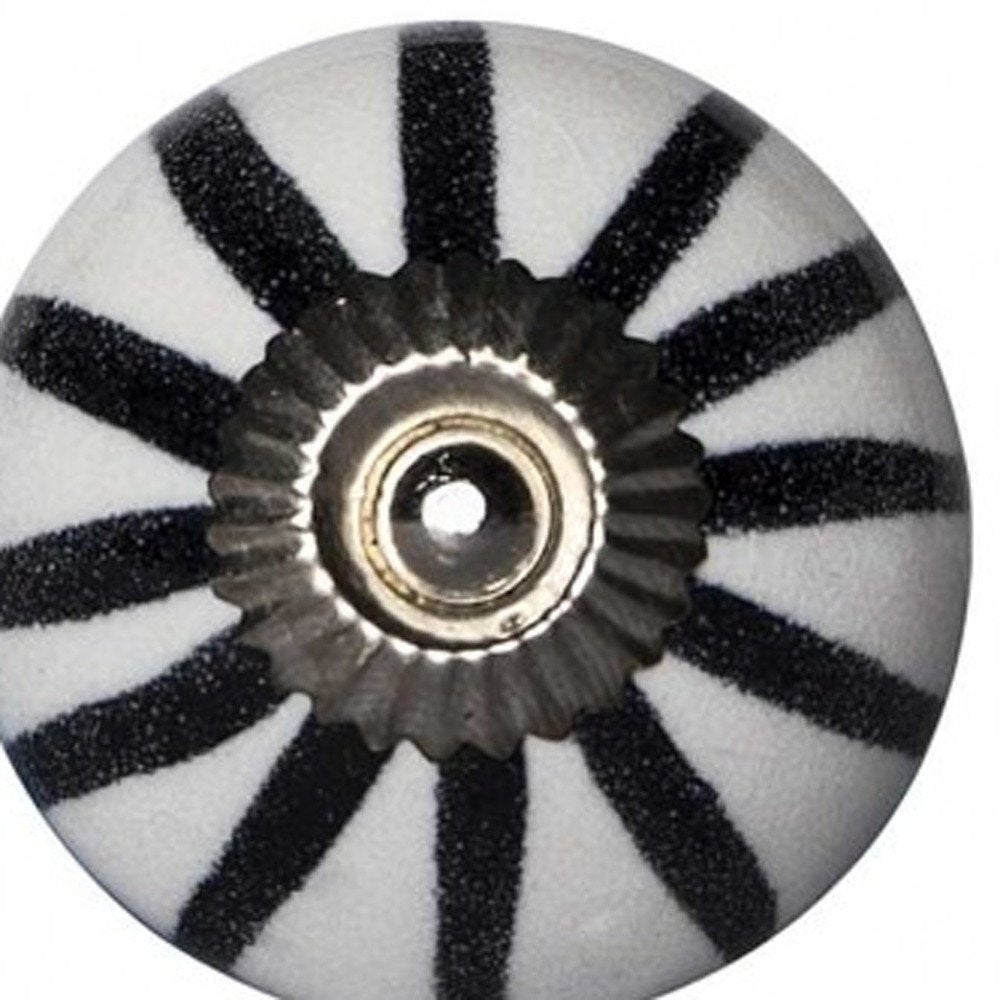 1.5" X 1.5" X 1.5" White Black And Silver  Knobs 12 Pack HomeRoots