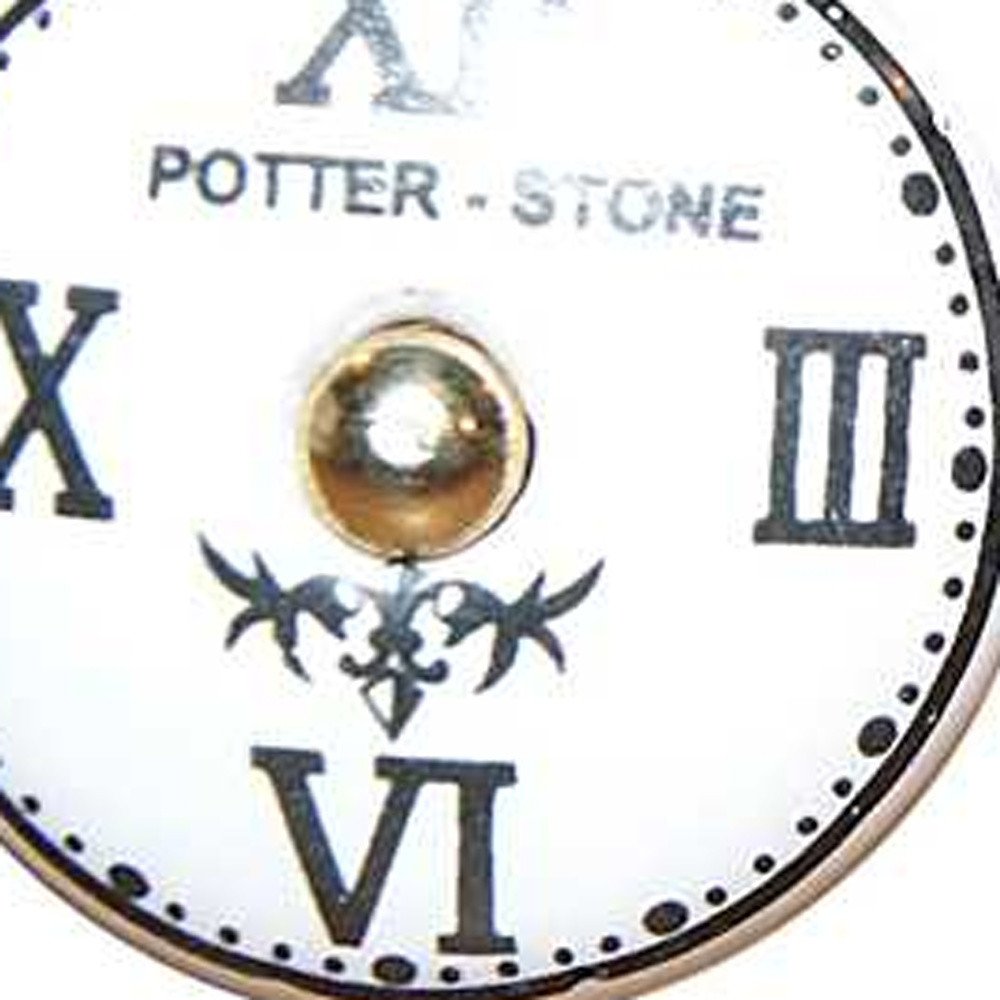 Set of Twelve Black White And Gold Clock Face Ceramic Drawer Pull Knobs HomeRoots