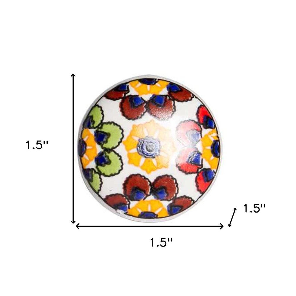 1.5" X 1.5" X 1.5" Yellow Blue And Red  Knobs 12 Pack HomeRoots