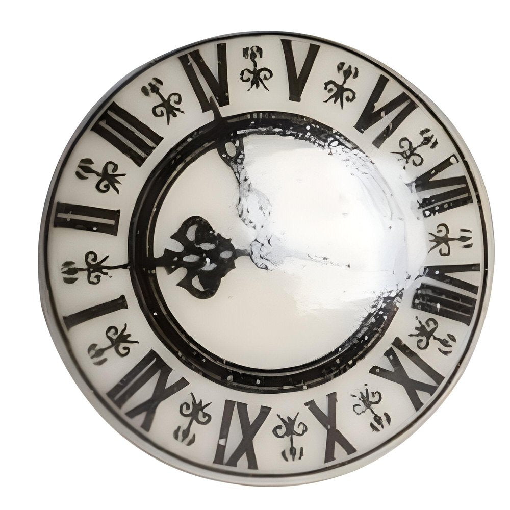 Set of Twelve Black And Gray Clock Face Ceramic Drawer Pull Knobs HomeRoots