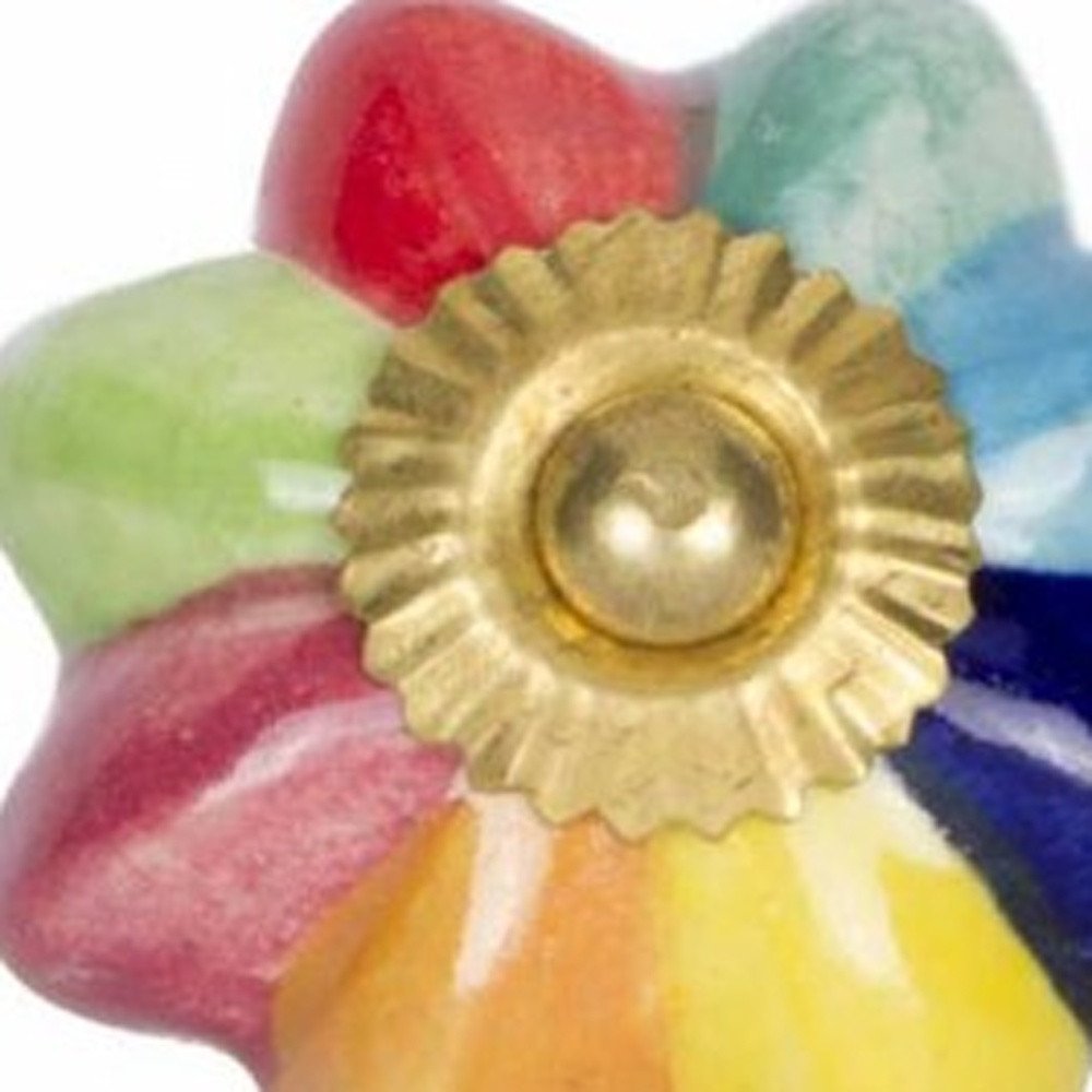 1.5" X 1.5" X 1.5" Green Blue Red And Yellow  Knobs 12 Pack HomeRoots