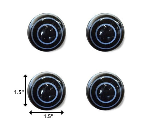 Set of Twelve Blue And Black Ceramic Drawer Pull Knobs HomeRoots
