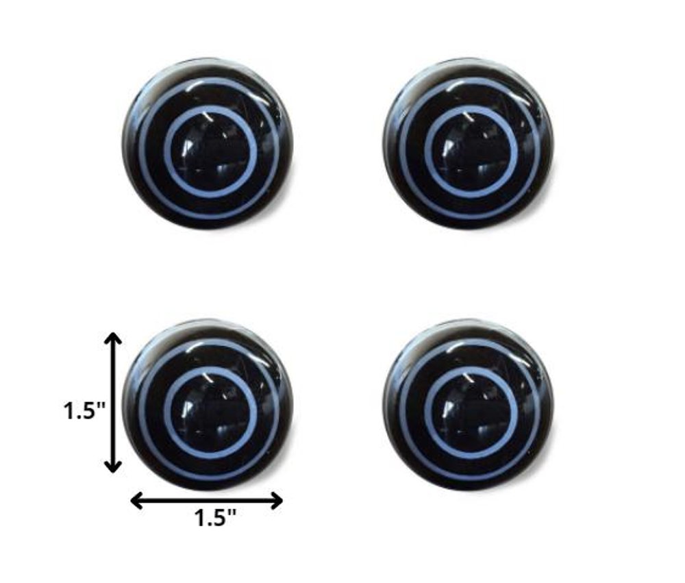 Set of Twelve Blue And Black Ceramic Drawer Pull Knobs HomeRoots