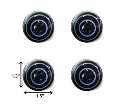 Set of Twelve Blue And Black Ceramic Drawer Pull Knobs HomeRoots