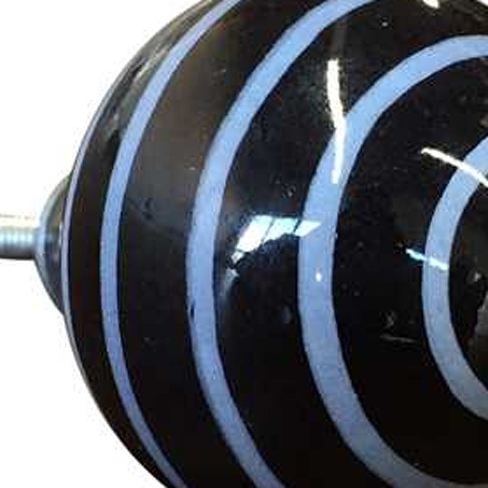Set of Twelve Blue And Black Ceramic Drawer Pull Knobs HomeRoots