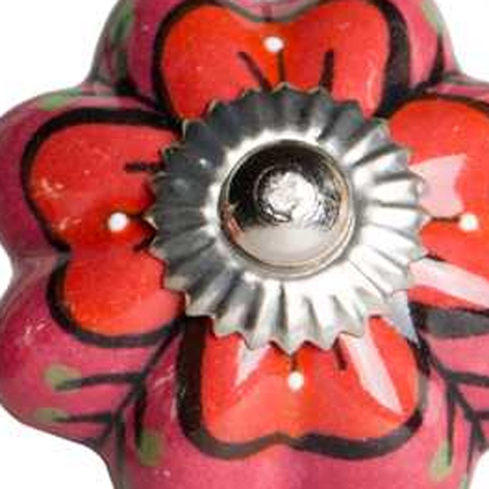 Set of Eight Gray And Cream Ceramic Drawer Pull Knobs HomeRoots