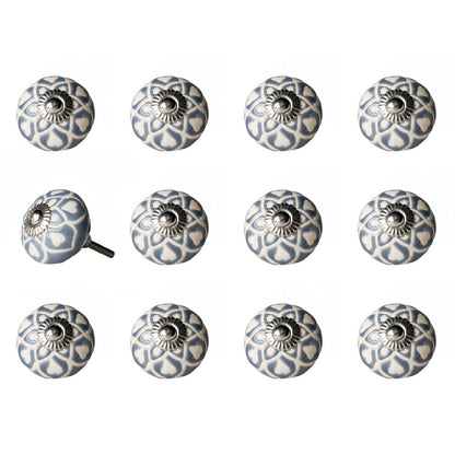 1.5" X 1.5" X 1.5" Blue Cream (Beige) With Silver  Knobs 12 Pack HomeRoots