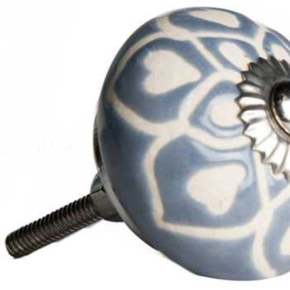 1.5" X 1.5" X 1.5" Blue Cream (Beige) With Silver  Knobs 12 Pack HomeRoots