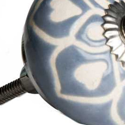 1.5" X 1.5" X 1.5" Blue Cream (Beige) With Silver  Knobs 12 Pack HomeRoots