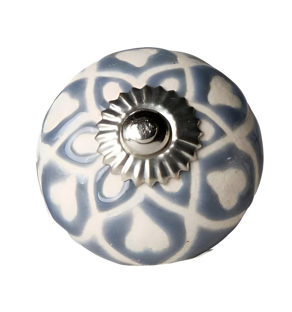 1.5" X 1.5" X 1.5" Blue Cream (Beige) With Silver  Knobs 12 Pack HomeRoots