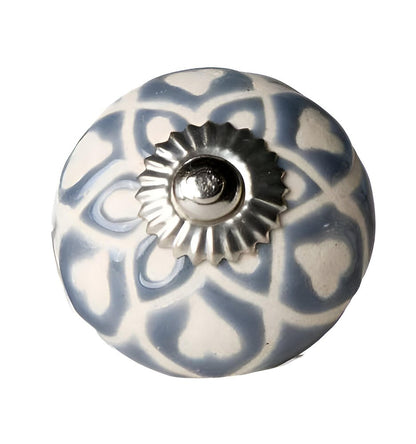 1.5" X 1.5" X 1.5" Blue Cream (Beige) With Silver  Knobs 12 Pack HomeRoots