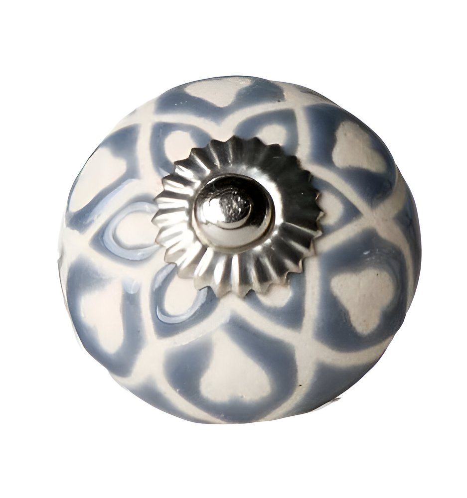 1.5" X 1.5" X 1.5" Blue Cream (Beige) With Silver  Knobs 12 Pack HomeRoots