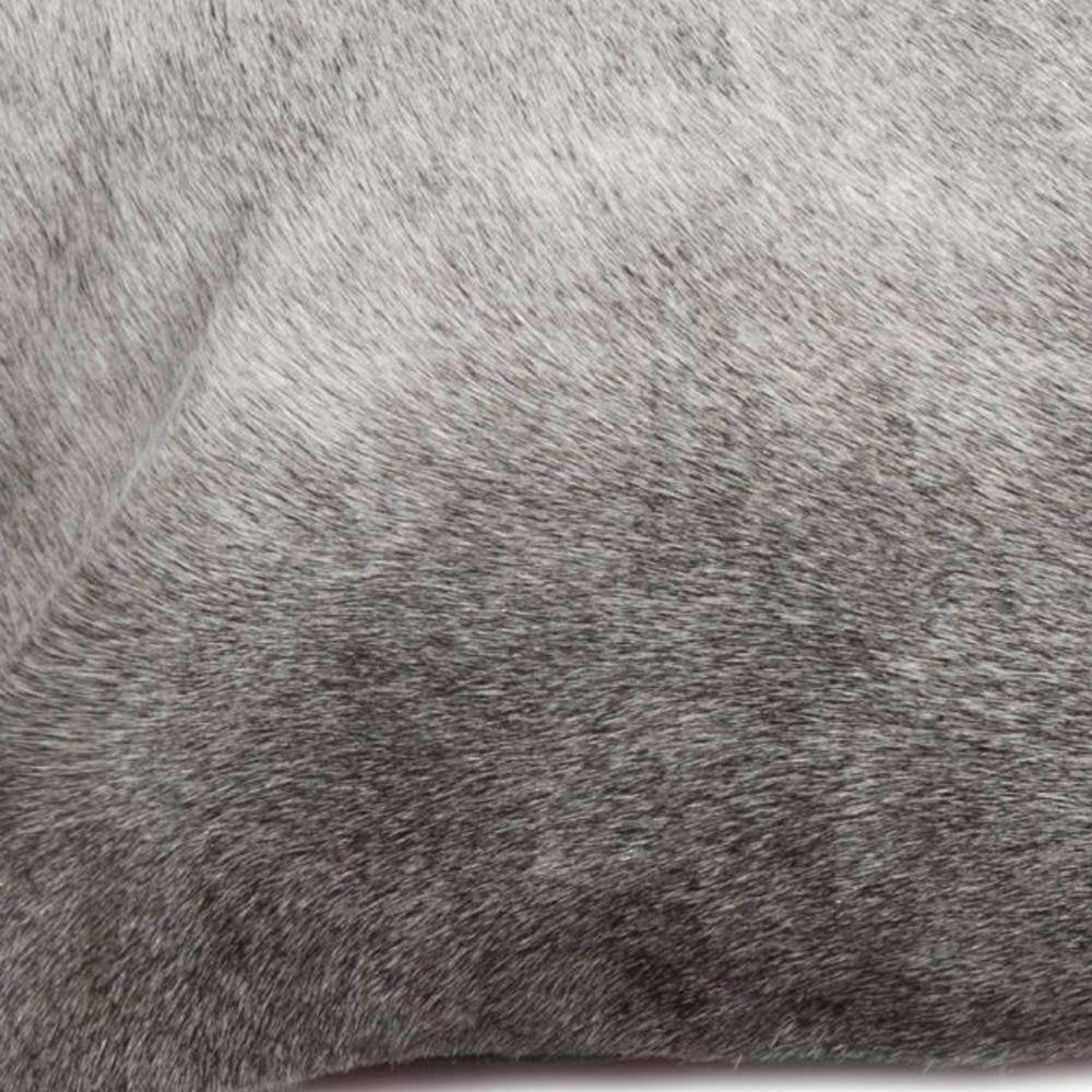 12" X 20" Gray Cowhide Pillow