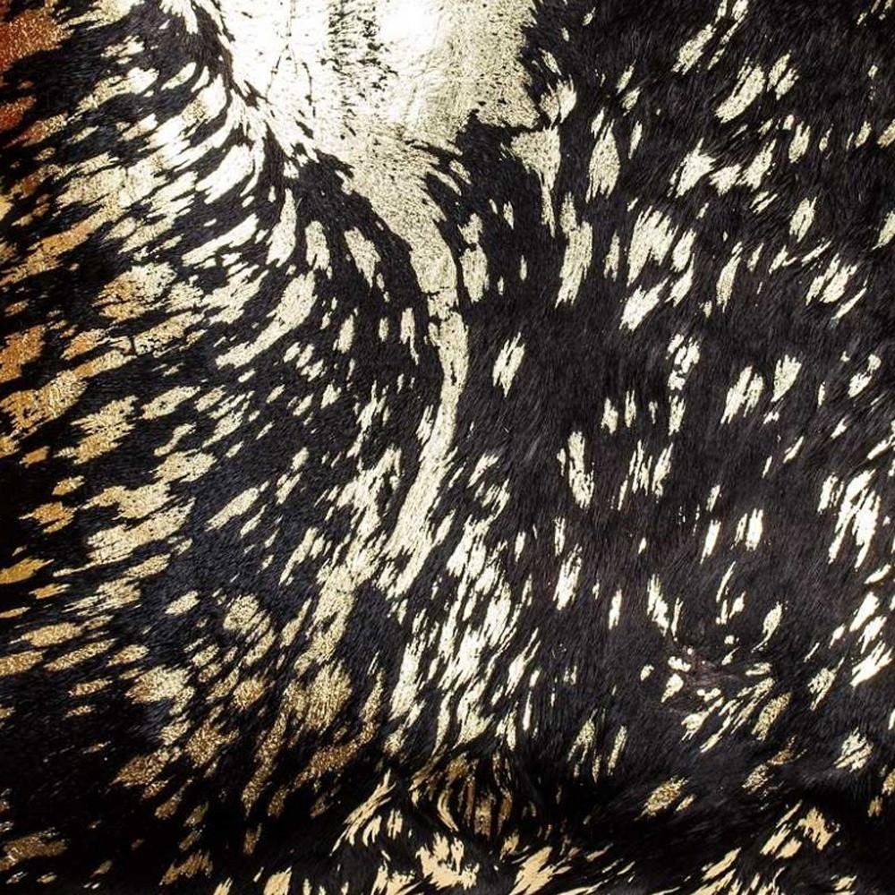 Chocolate And Gold Torino Kobe Cowhide Pillow — view 5