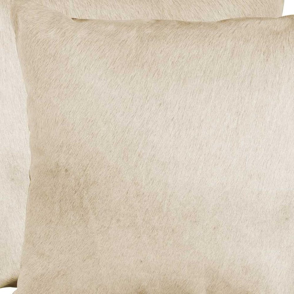 Set of Two Natural Cowhide Throw Pillow — view 5