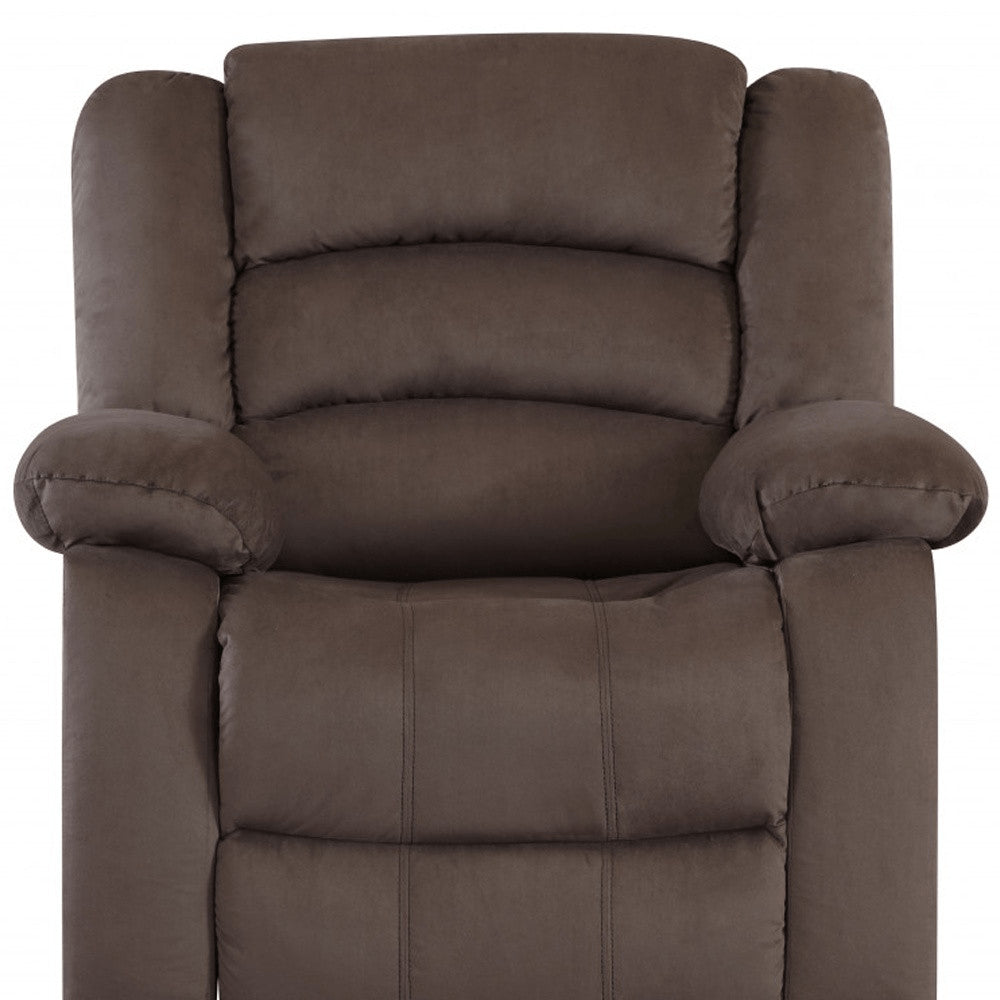 40" Contemporary Brown Fabric Chair HomeRoots