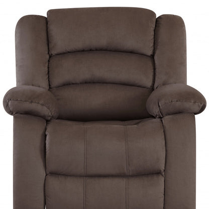 40" Contemporary Brown Fabric Chair HomeRoots