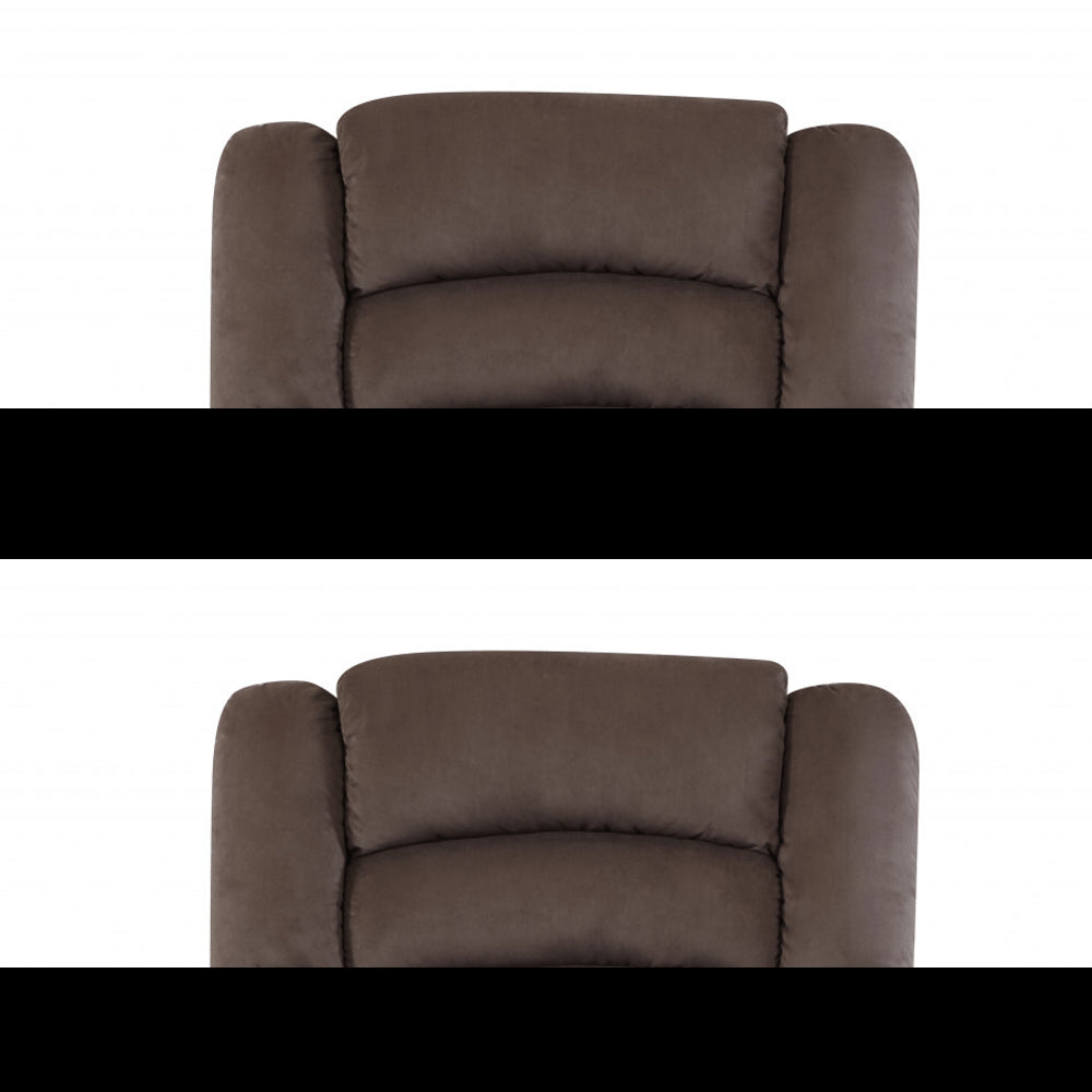 40" Contemporary Brown Fabric Chair HomeRoots