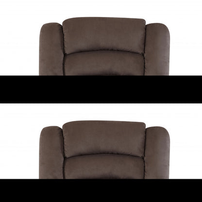 40" Contemporary Brown Fabric Chair HomeRoots