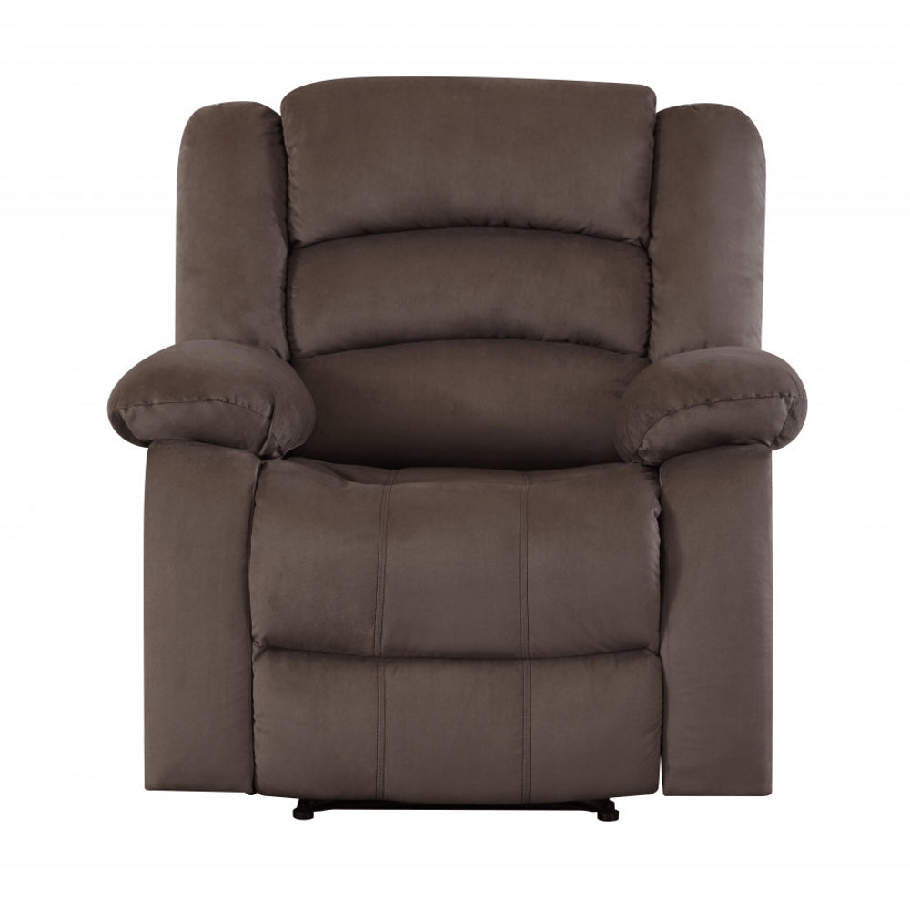40" Contemporary Brown Fabric Chair HomeRoots