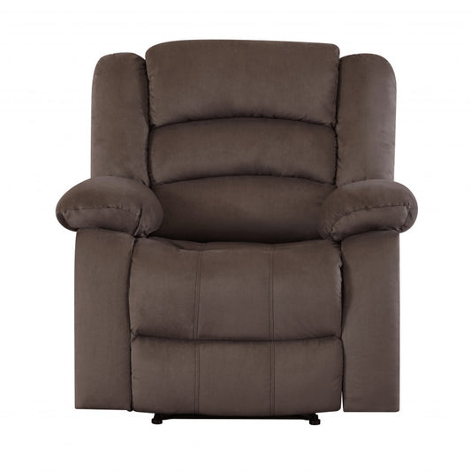 40" Contemporary Brown Fabric Chair HomeRoots