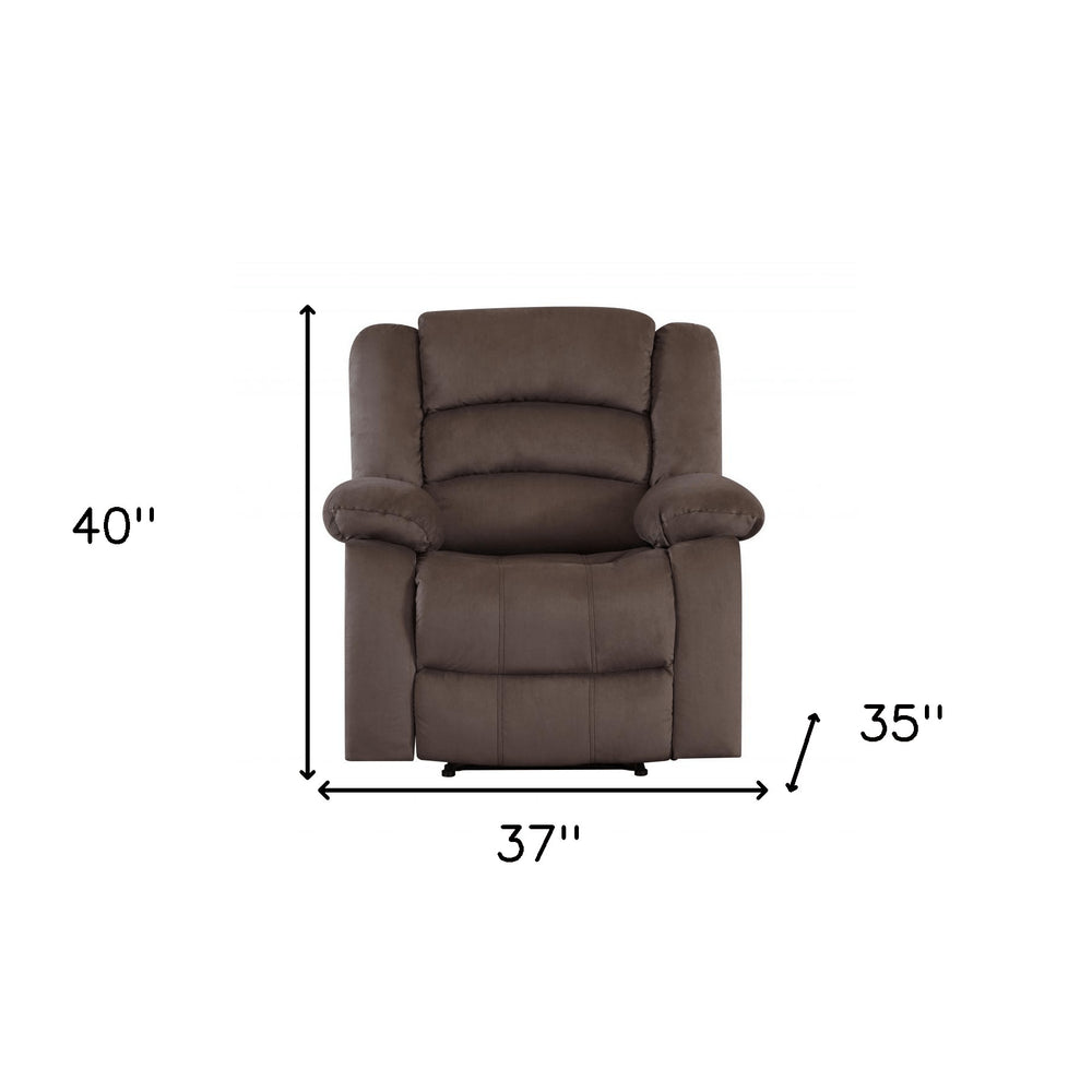 40" Contemporary Brown Fabric Chair HomeRoots