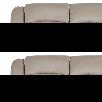 40" Contemporary Beige Fabric Sofa HomeRoots