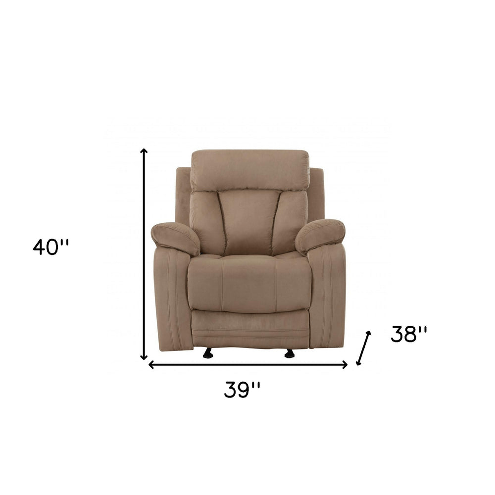 40" Modern Beige Fabric Chair HomeRoots