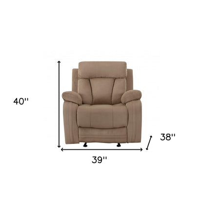 40" Modern Beige Fabric Chair HomeRoots