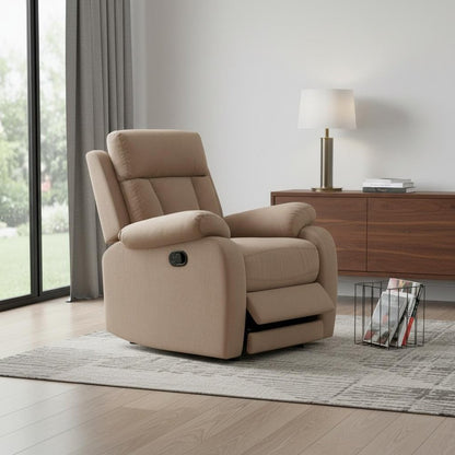 40" Modern Beige Fabric Chair HomeRoots