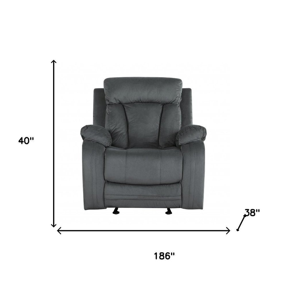 Three Piece Indoor Gray Microsuede Six Person Seating Set HomeRoots