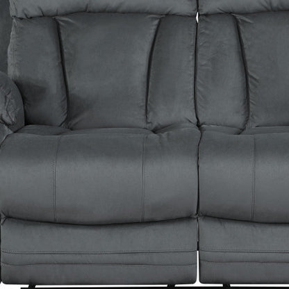 40" Modern Grey Fabric Loveseat HomeRoots